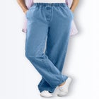 7-Day Straight-Leg Elastic-Waist Cotton Denim Pant image number null