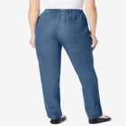 7-Day Straight-Leg Elastic-Waist Cotton Denim Pant image number null