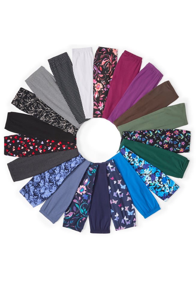 Stretch-Cotton Knit Pull-On Printed Leggings image number 4