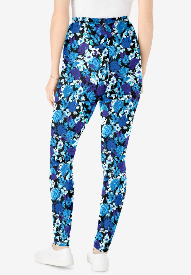 Stretch-Cotton Knit Pull-On Printed Leggings image number 2