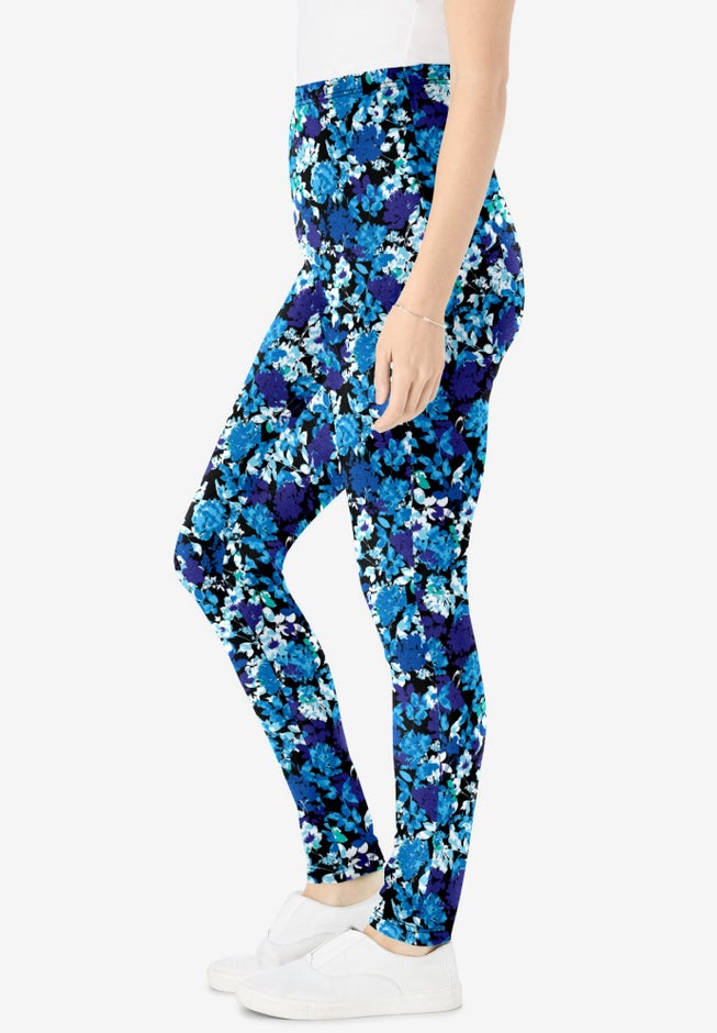 Stretch-Cotton Knit Pull-On Printed Leggings image number 3