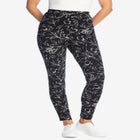 Stretch-Cotton Knit Pull-On Printed Leggings image number null