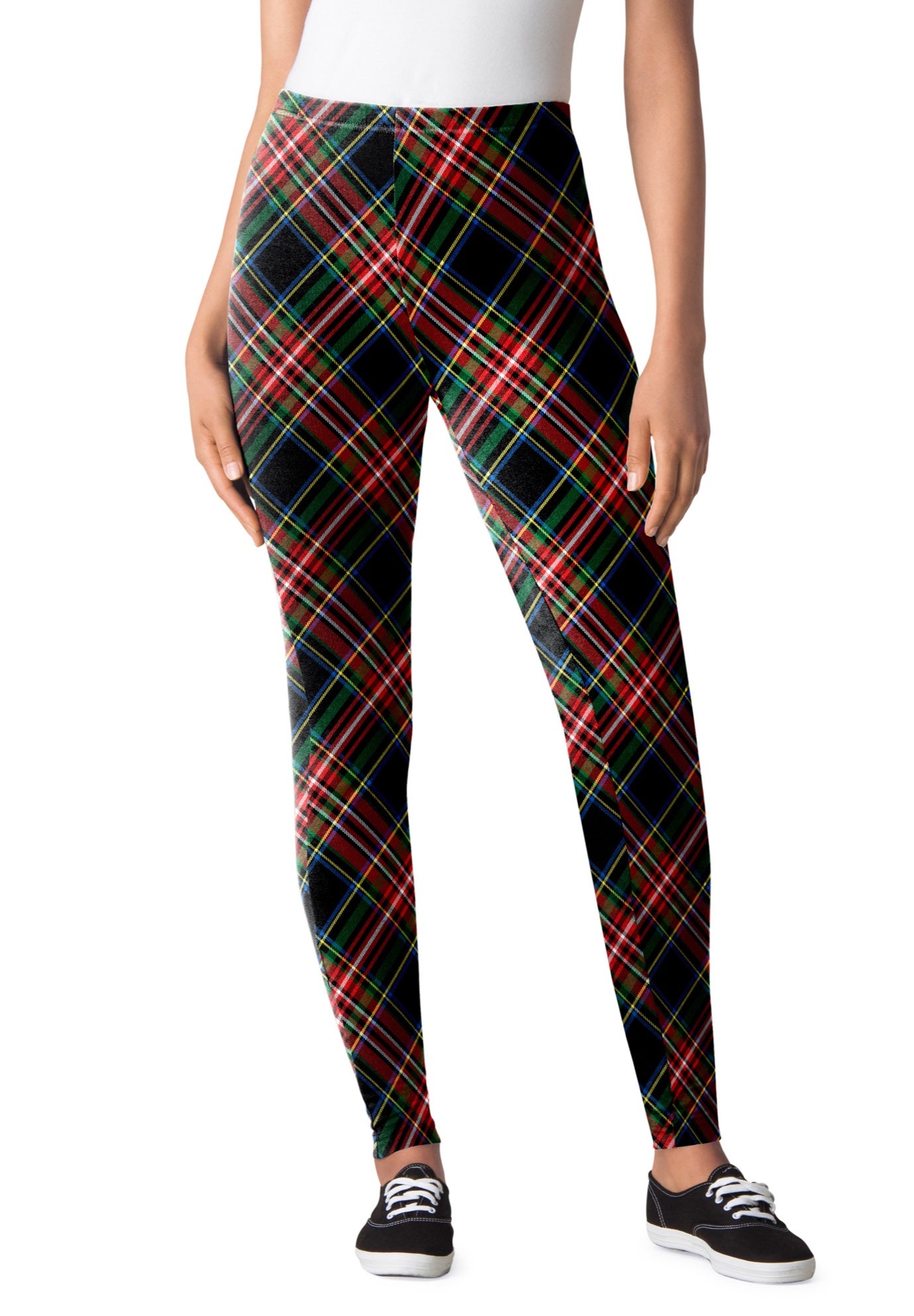 Stretch-Cotton Knit Pull-On Printed Leggings image number 0