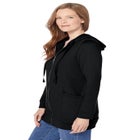 Zip Front Tunic Hoodie Jacket image number null