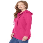 Zip Front Tunic Hoodie Jacket image number null
