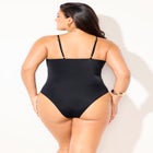Twist-Front V-Neck One Piece Swimsuit image number null