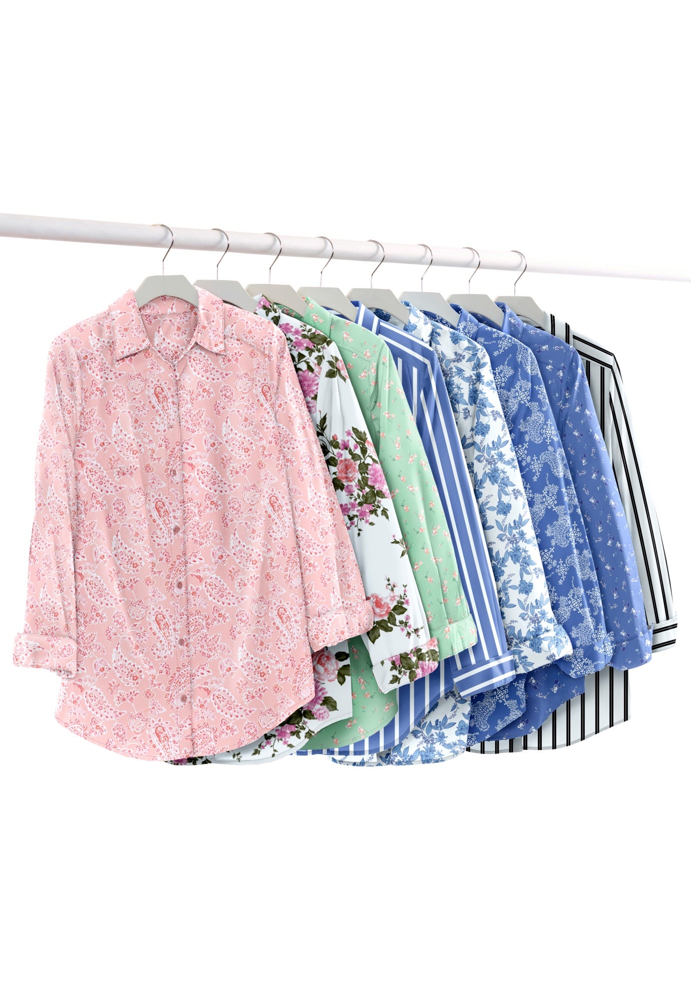 Plus Size Kate Long Sleeve Easy Cotton-Blend Button-Front Shirt image number 6