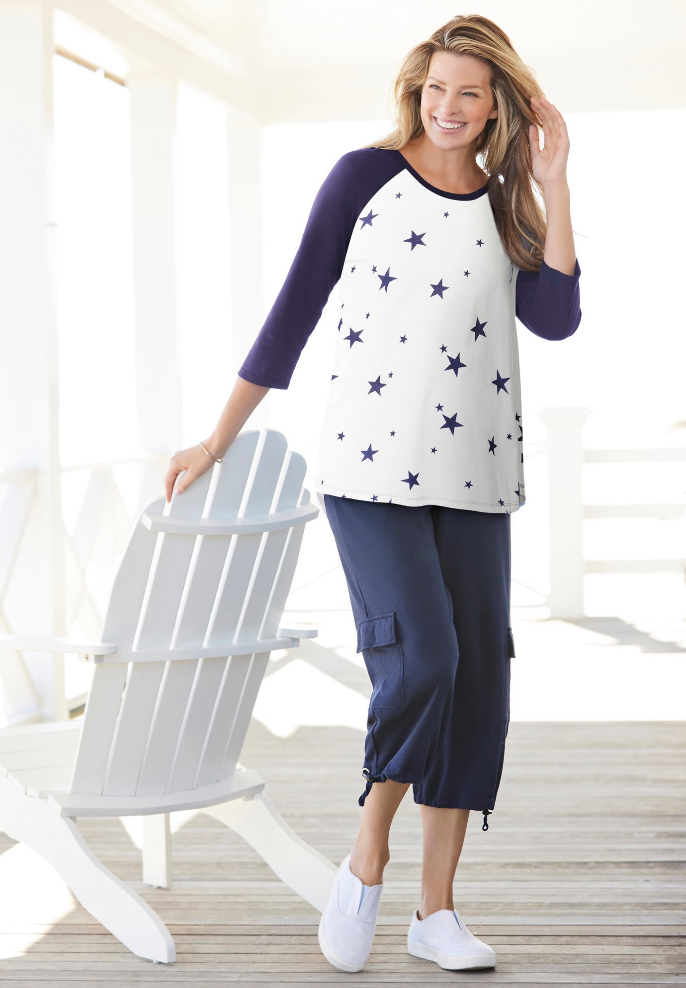 Three-Quarter Sleeve Baseball Tee image number 5