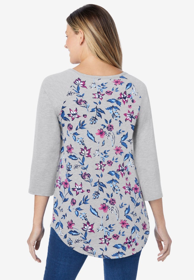 Three-Quarter Sleeve Baseball Tee image number 1