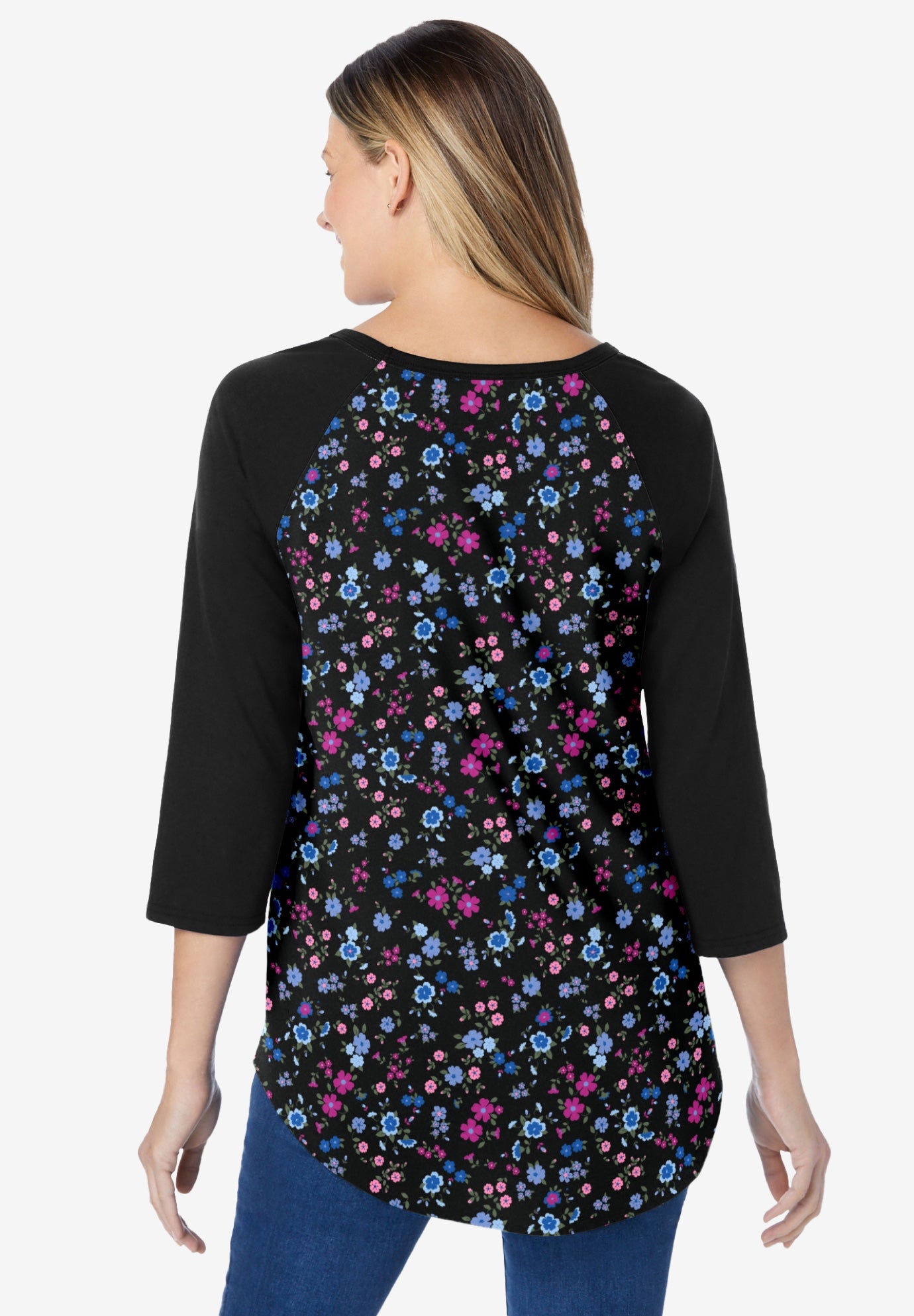 Three-Quarter Sleeve Baseball Tee image number 1