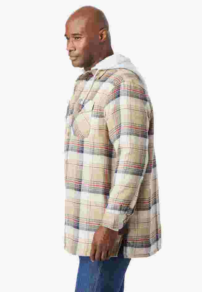 Removable Hooded Shirt Jacket image number 3