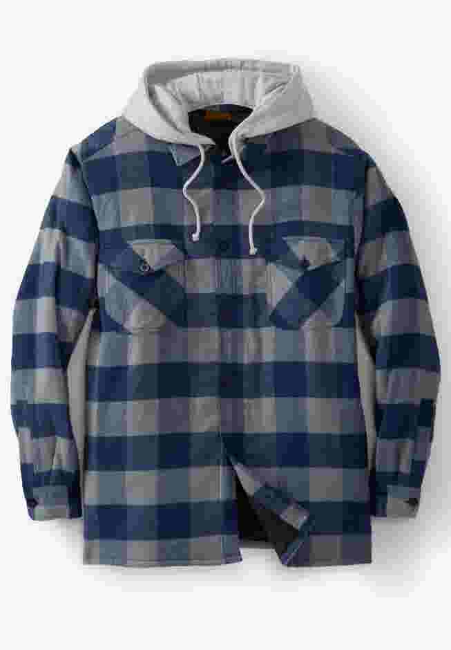 Removable Hooded Shirt Jacket image number 0