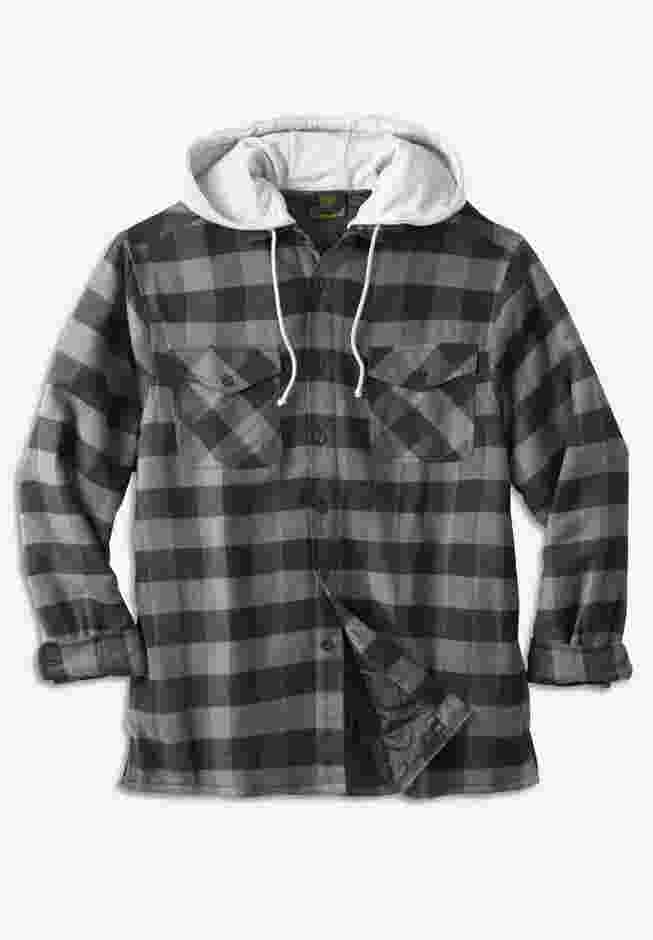 Removable Hooded Shirt Jacket image number 0