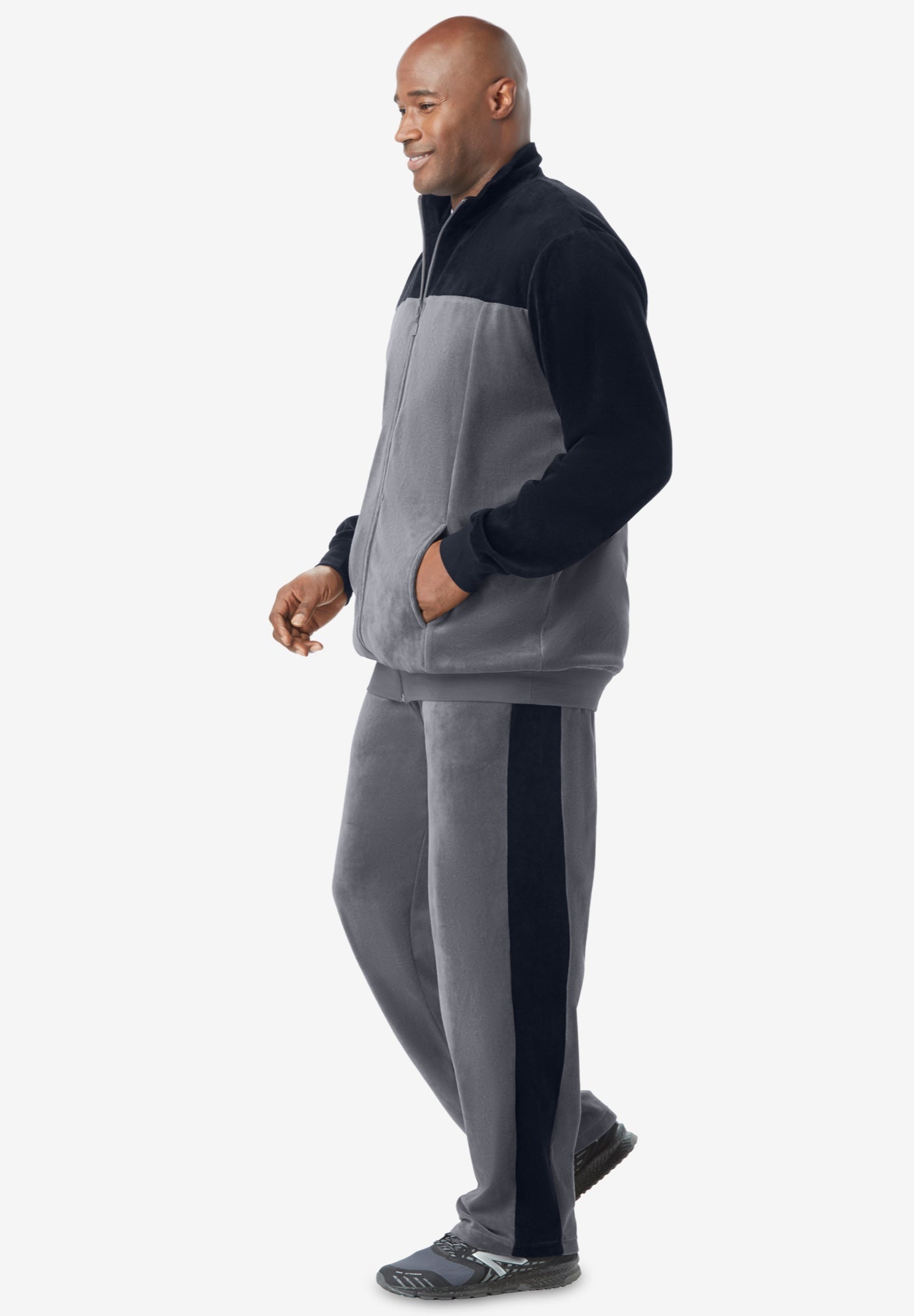 Colorblock Velour Tracksuit image number 1