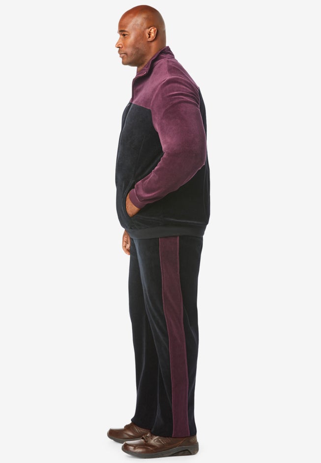 Colorblock Velour Tracksuit image number 1