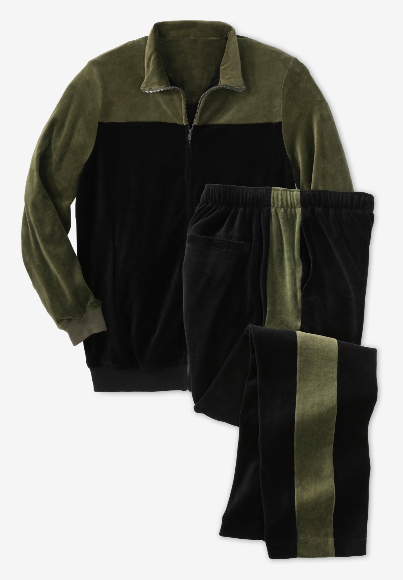 Colorblock Velour Tracksuit image number 1