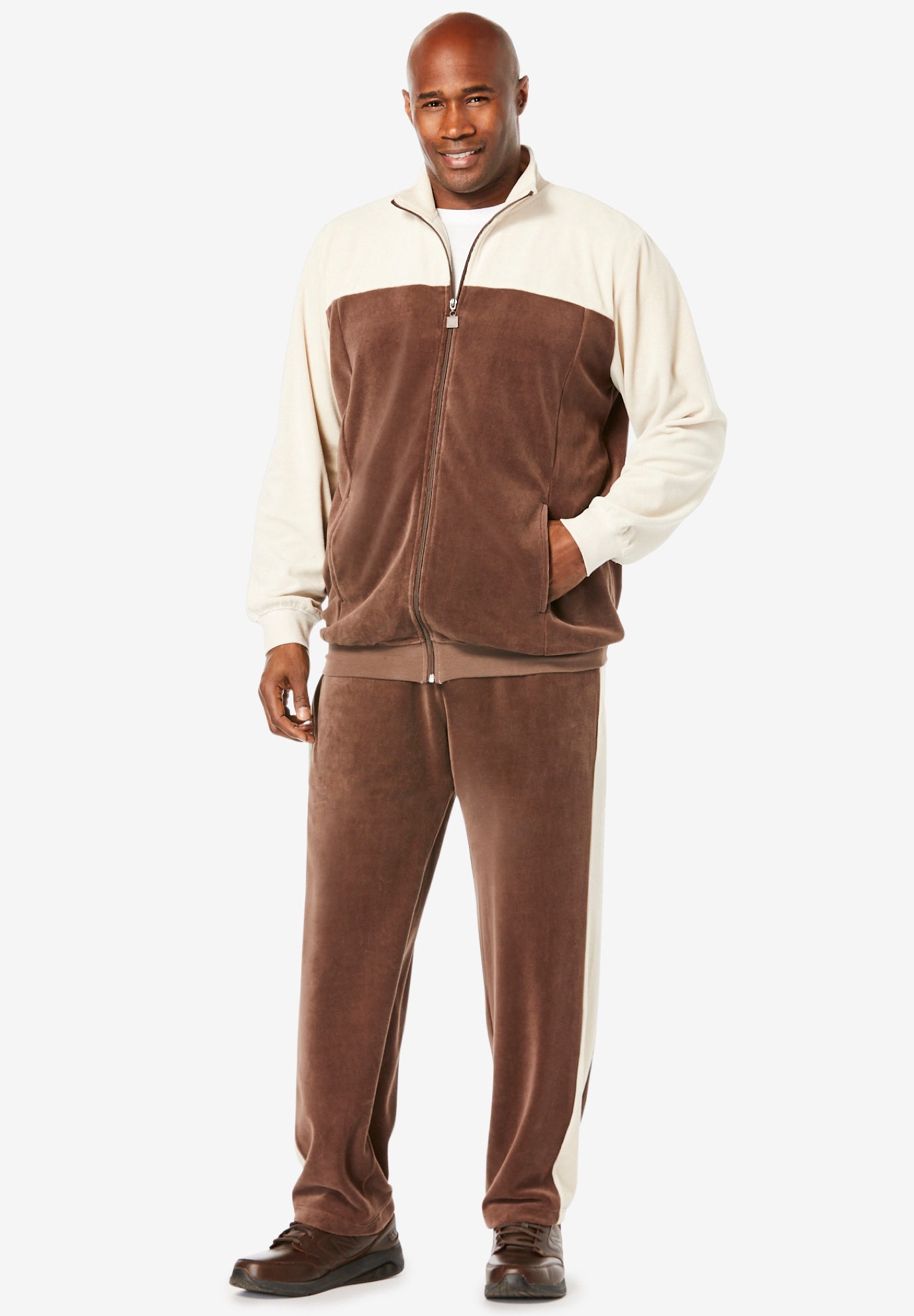 Colorblock Velour Tracksuit image number 0