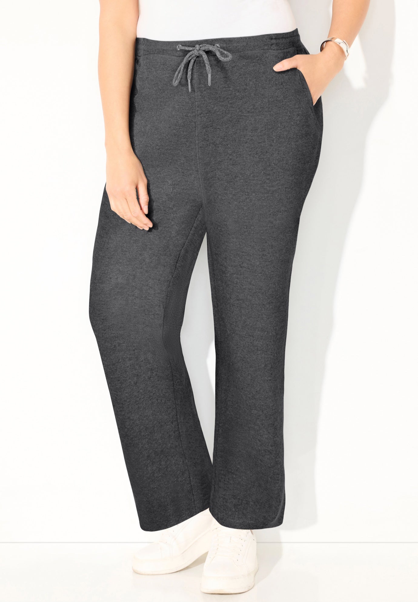 Cloud Knit Ribbed Straight Leg Pant image number 0