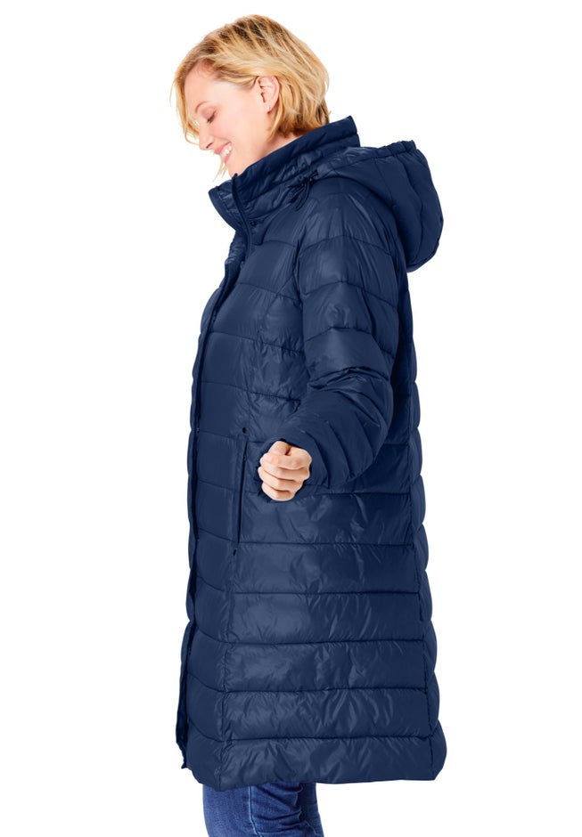 Long Packable Puffer Jacket image number 2