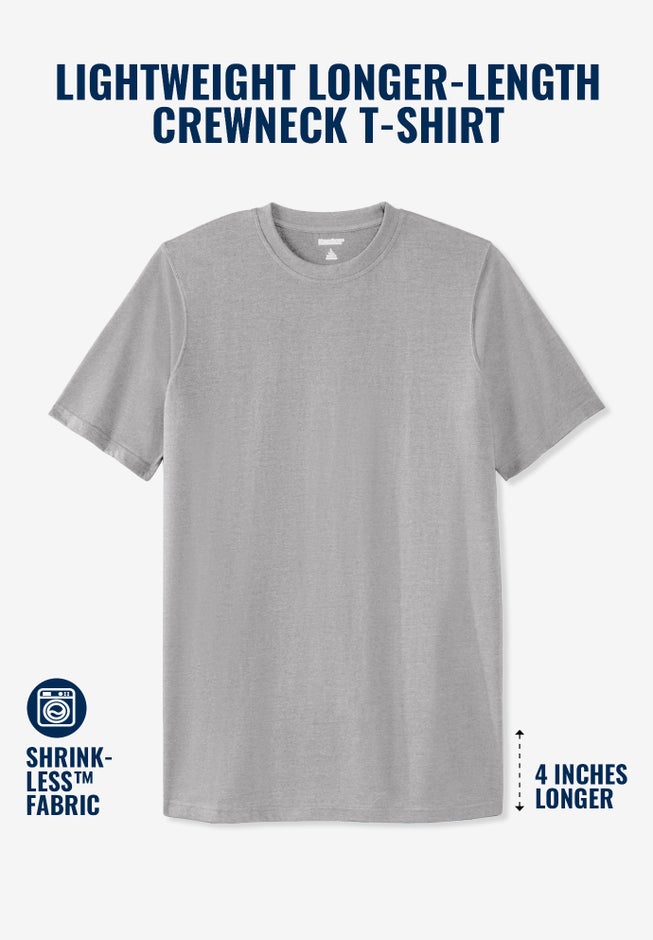 Shrink-Less&trade; Lightweight Longer-Length Crewneck T-Shirt image number 2