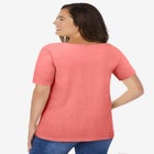 Crochet-Trim Knit Top image number null