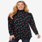 Perfect Printed Long-Sleeve Turtleneck Tee image number null