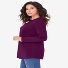 Plus Size Cotton Ultimate Long Sleeve Crewneck Tee image number null