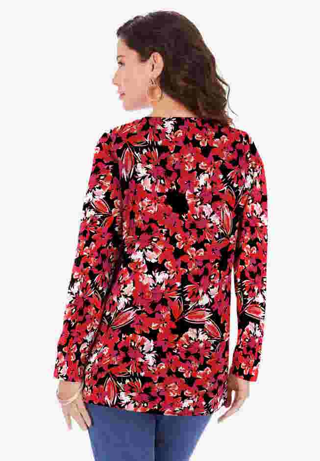 Plus Size Cotton Ultimate Long Sleeve Crewneck Tee image number 1