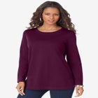 Plus Size Cotton Ultimate Long Sleeve Crewneck Tee image number null