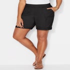 Stretch Knit Waist Cargo Short image number null