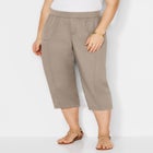 Stretch Knit Waist Cargo Capri image number null