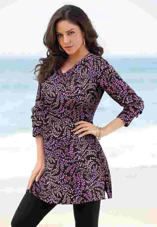 Ultimate Long Sleeve V Neck Tunic image number 3
