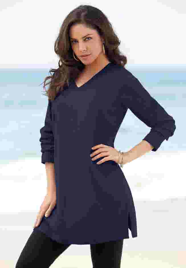 Ultimate Long Sleeve V Neck Tunic image number 4