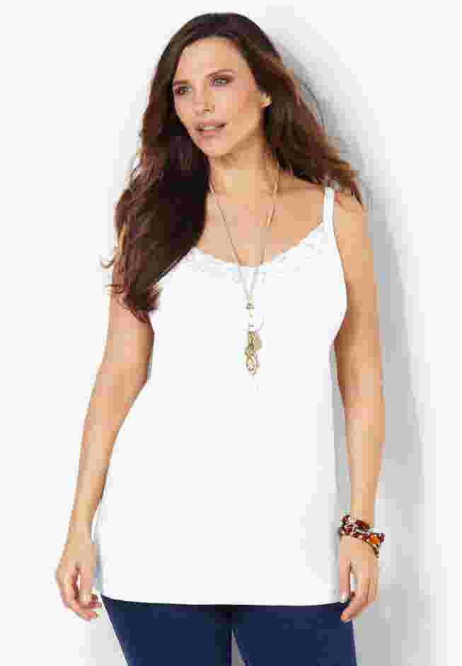 Suprema® Cami With Lace image number 2