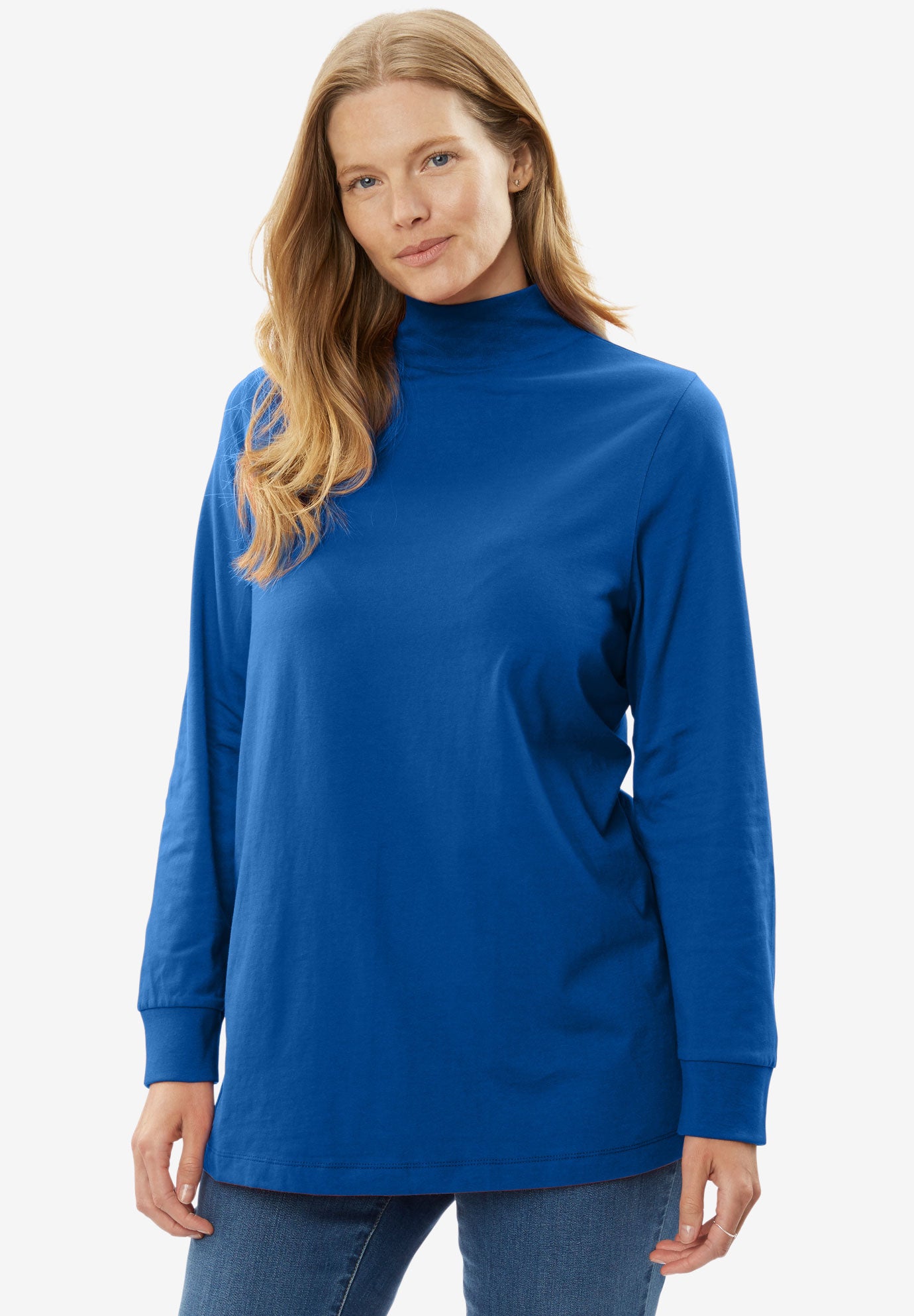 Perfect Long-Sleeve Mockneck Tee image number 4