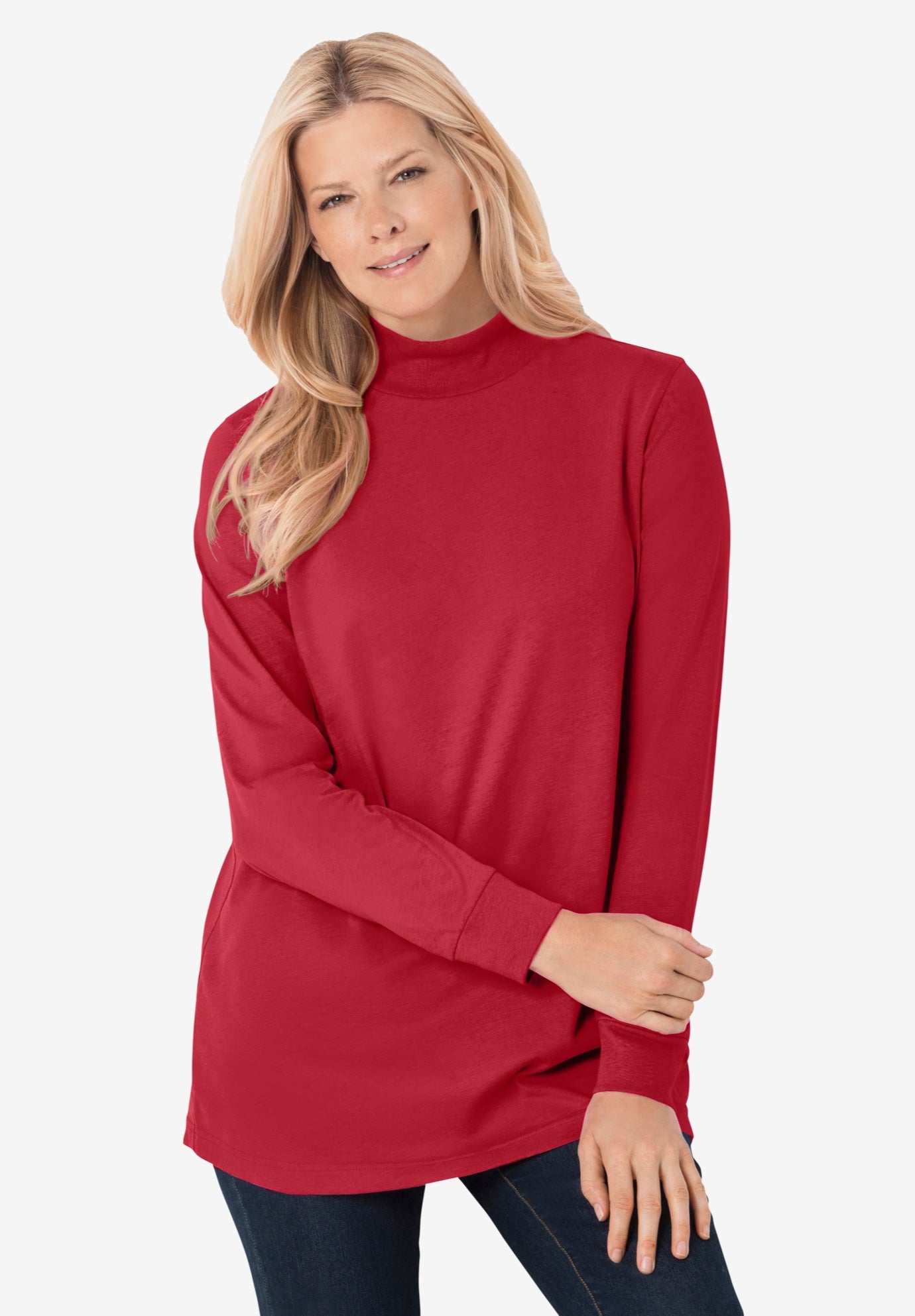 Perfect Long-Sleeve Mockneck Tee image number 0