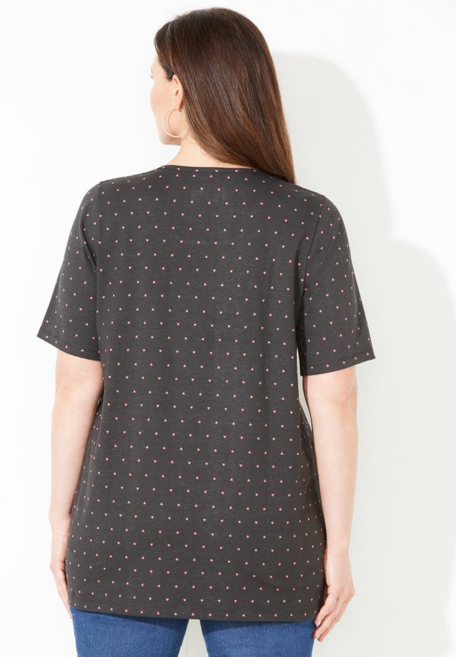 Suprema&reg; Embroidered Scoopneck Tee image number 1