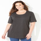 Suprema&reg; Embroidered Scoopneck Tee image number null