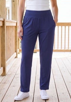 All-Day No-Roll Straight-Leg Knit Pant
