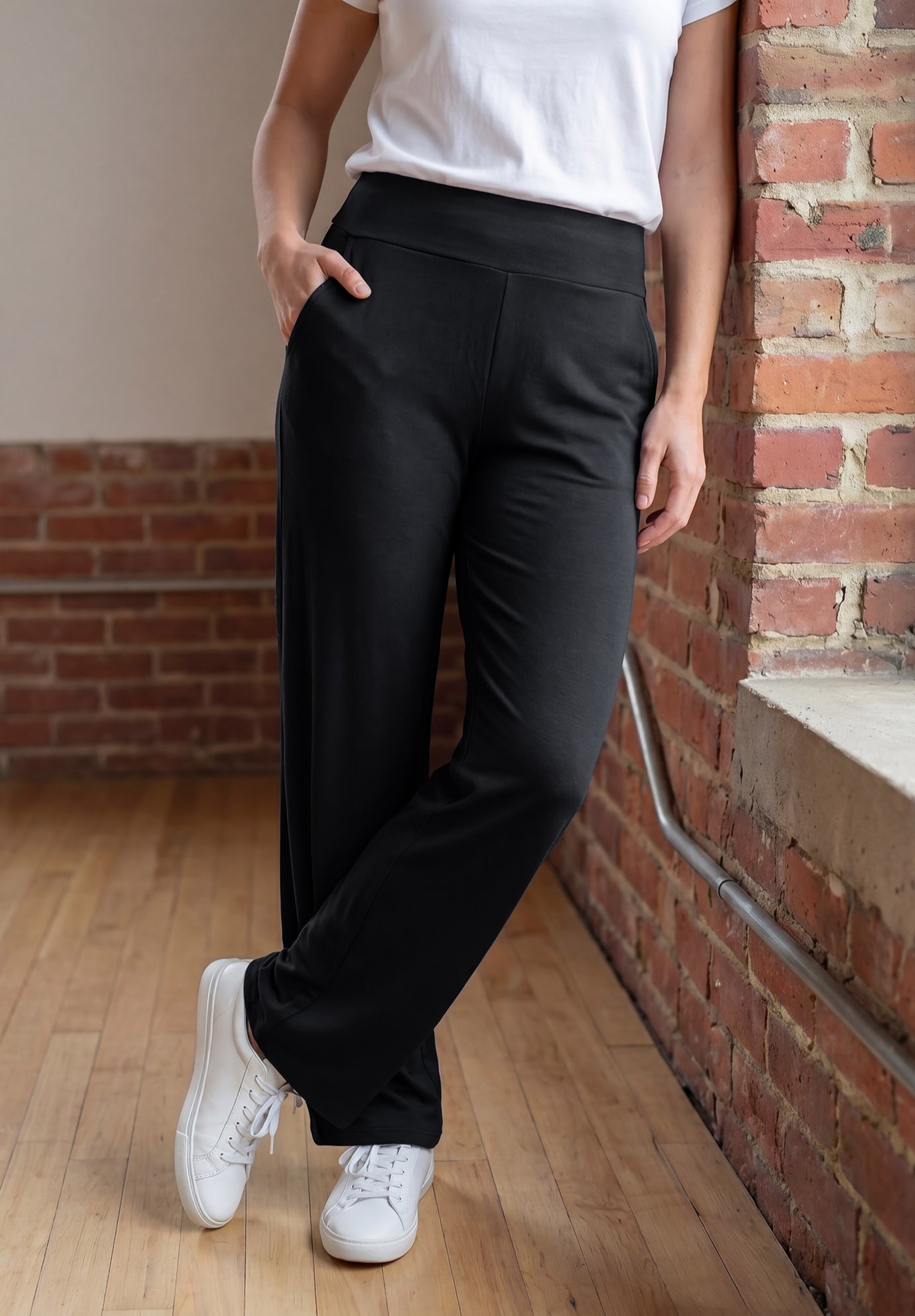 All-Day No-Roll Straight-Leg Knit Pant image number 0
