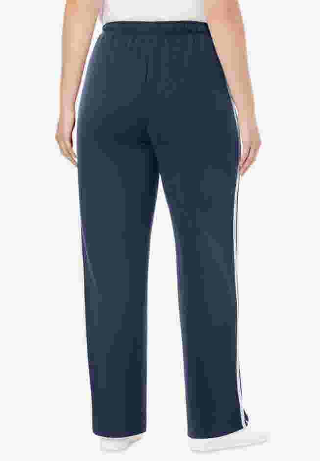 Womens Plus-Size Better-Fleece Side-Stripe Pull-On Sweatpants image number 1