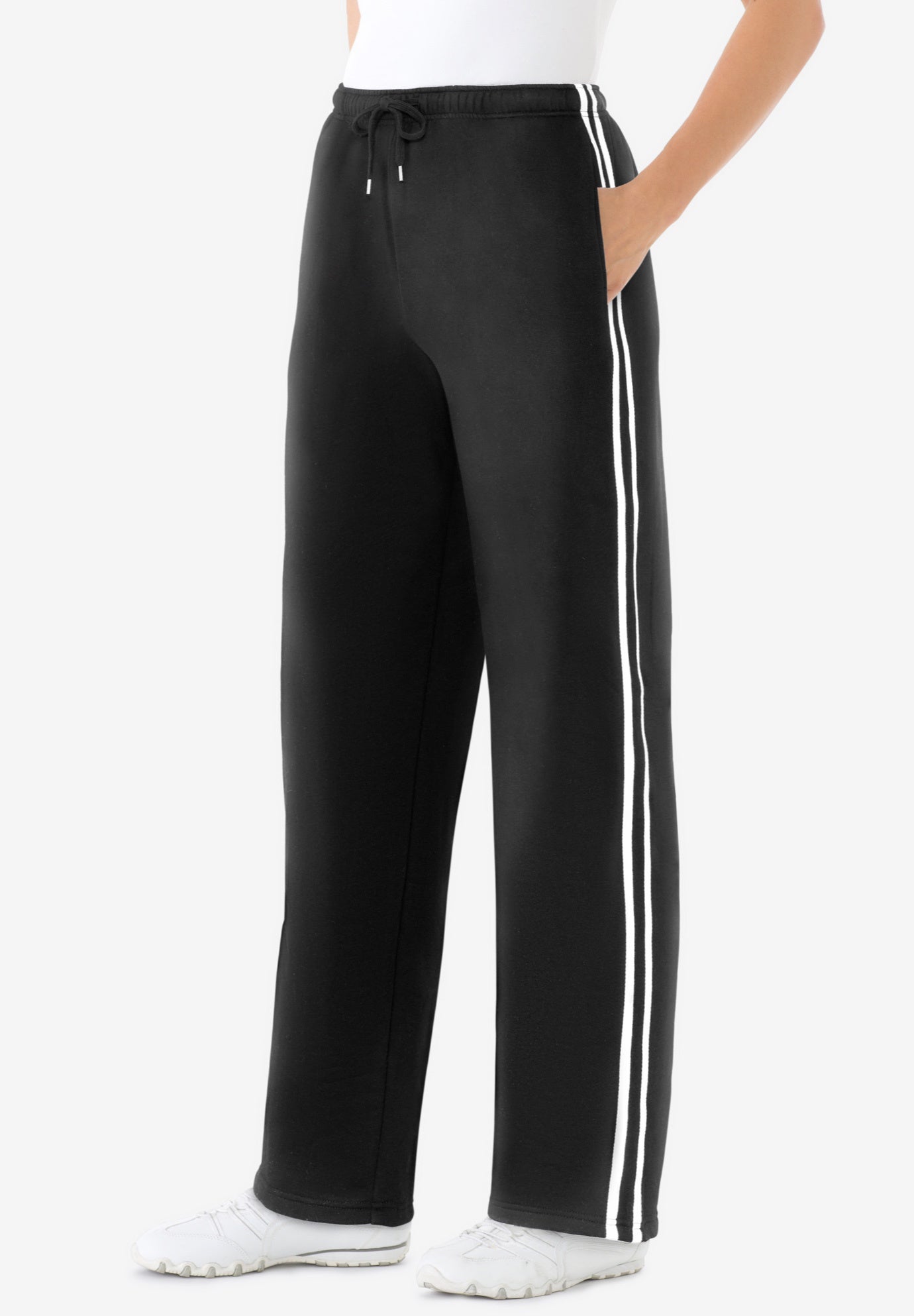 Better-Fleece Side-Stripe Pull-On Sweatpants image number 0