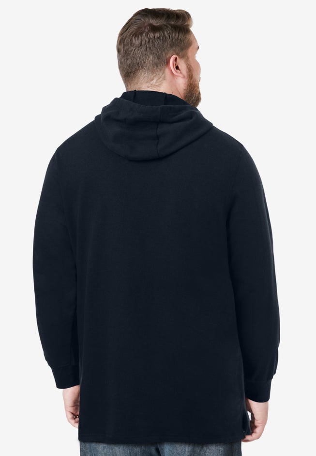 Fleece longer-length pullover hoodie image number 3
