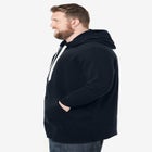 Fleece longer-length pullover hoodie image number null