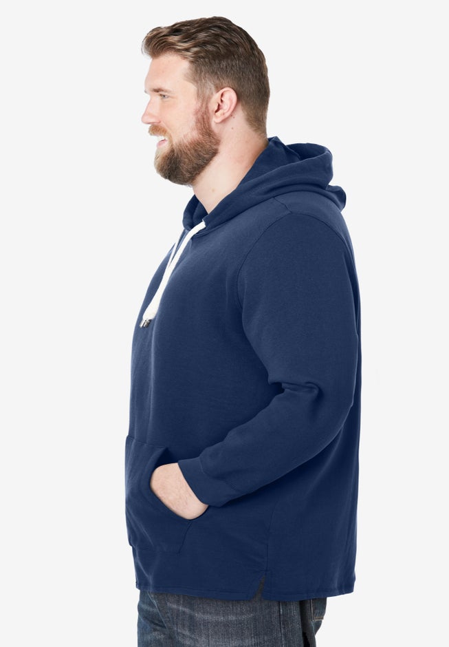 Fleece longer-length pullover hoodie image number 2