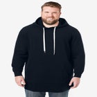 Fleece longer-length pullover hoodie image number null