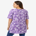 Perfect Printed Short-Sleeve Boatneck Tunic image number null