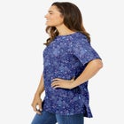 Perfect Printed Short-Sleeve Boatneck Tunic image number null