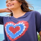 Cuffed Americana Print Tee image number null