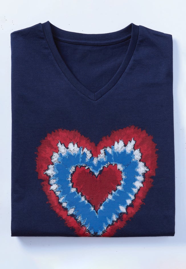 Cuffed Americana Print Tee image number 3